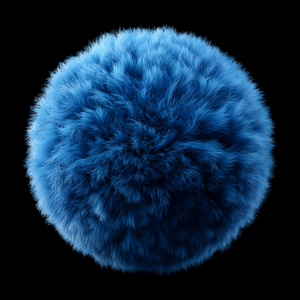 Blue Fluffy Sphere thumbnail 2