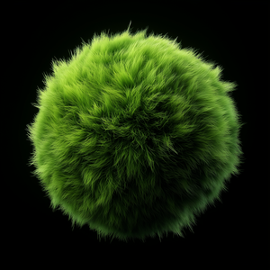 Green Fluffy Sphere thumbnail 3