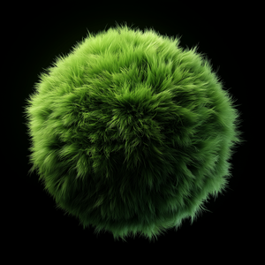 Green Fluffy Sphere more variants