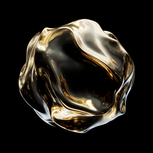 Golden Fluid Sphere thumbnail 3