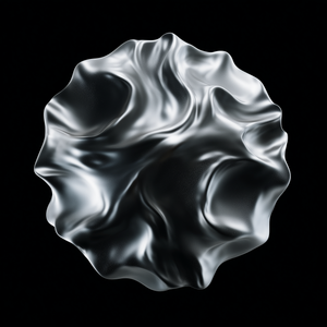 Silver Fluid Sphere thumbnail 3