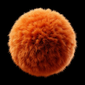 Orange Fluffy Sphere main preview