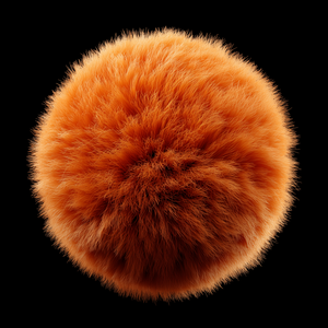 Orange Fluffy Sphere thumbnail 3
