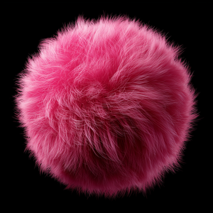Pink Fluffy Sphere thumbnail 3