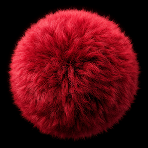 Red Fluffy Sphere main preview