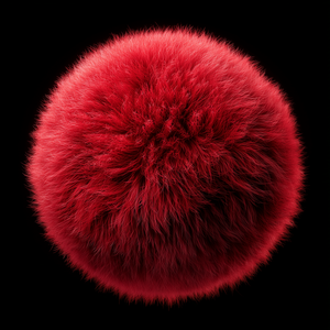 Red Fluffy Sphere thumbnail 2