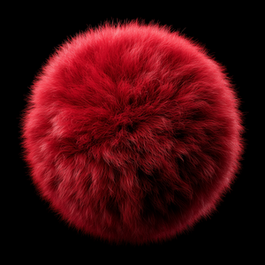 Red Fluffy Sphere thumbnail 3