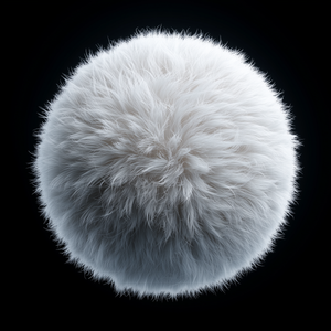 White Fluffy Sphere thumbnail 2