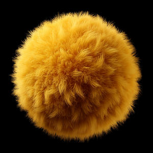 Yellow Fluffy Sphere thumbnail 2