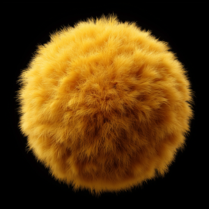 Yellow Fluffy Sphere thumbnail 3